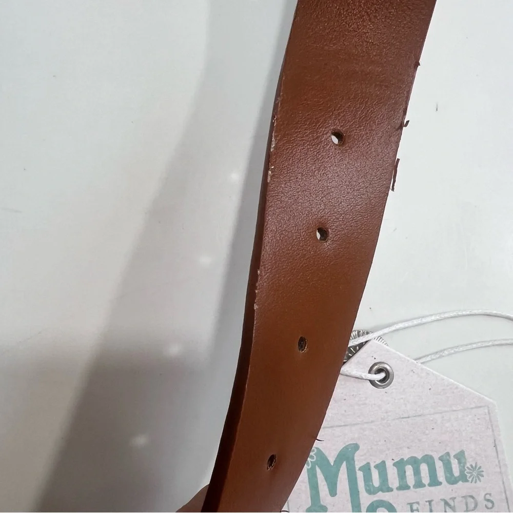 NWT Show Me Your MuMu Brown Tan Gold Olin Belt - Picture 7 of 7
